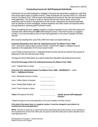Self Employment 25 26
