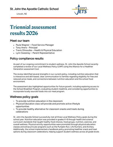 Triennial Assessment 2026